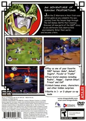 Dragon Ball Z - Sagas box cover back